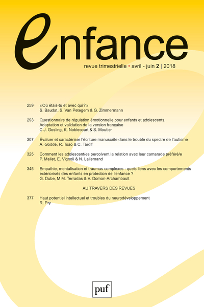 ENFANCE 2018 - 2