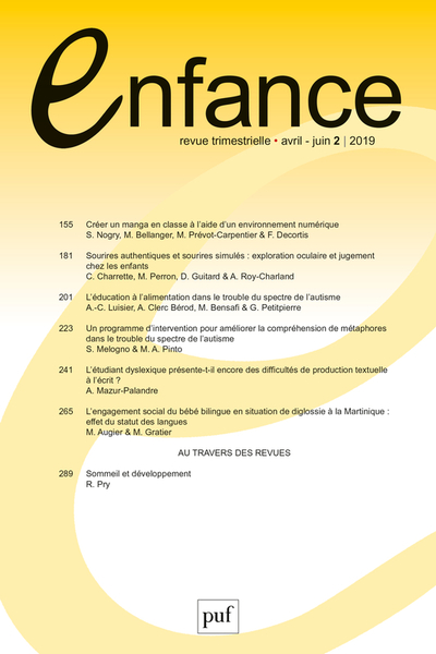 Enfance 2019, n.71(2)