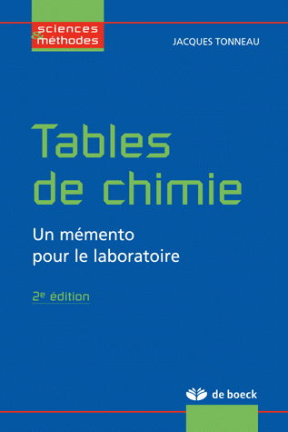 Tables de chimie - Un mémento pour le laboratoire