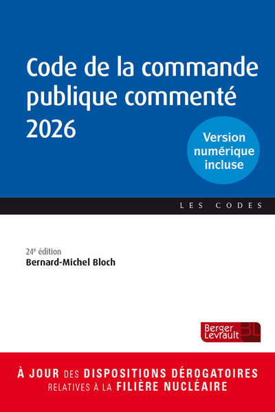 Code de la commande publique commenté 2026 (24e éd.)