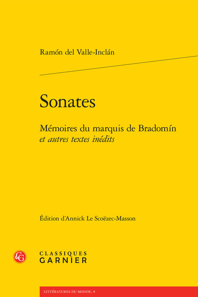 Sonates - Mémoires du marquis de Bradomín et autres textes inédits