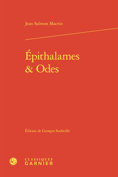 Épithalames et Odes