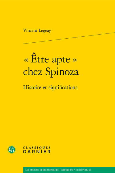 « Être apte » chez Spinoza - Histoire et significations