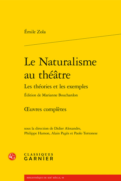 Le Naturalisme au théâtre - oeuvres complètes
