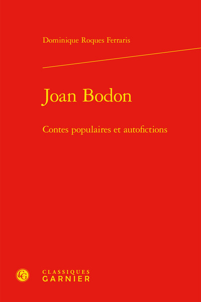 Joan Bodon - Contes populaires et autofictions