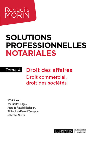 Solutions professionnelles notariales - Droit des affaires, droit commercial, droit des sociétés