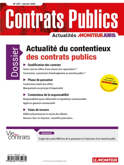 ACCP  n° 227 janvier 2022 - Contrats publics  L'actualité de la commande et des contrats publics