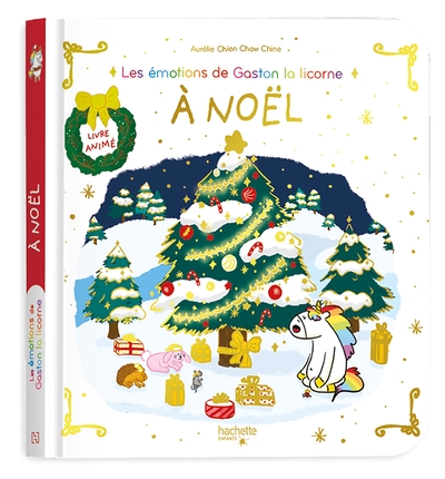 Les émotions de Gaston la licorne à Noël - Livre animé
