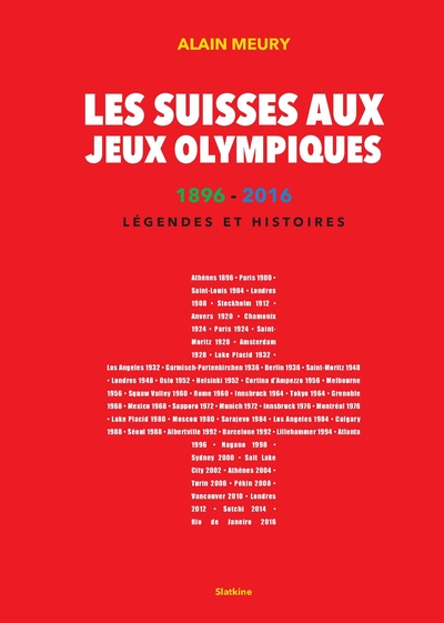 Les suisses aux jeux olympiques 1896 - 2016