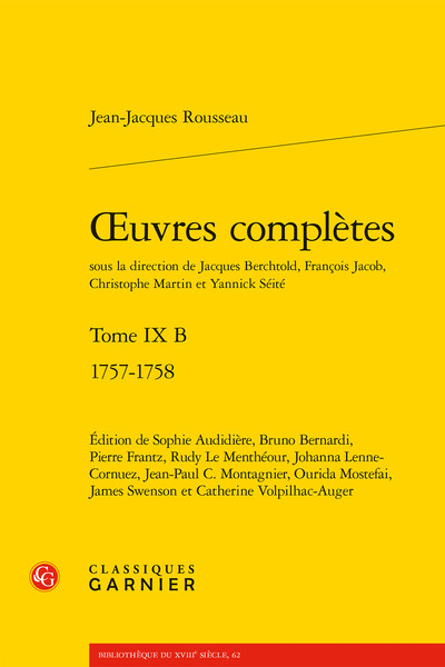 oeuvres complètes - 1757-1758