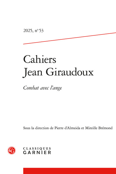 Cahiers Jean Giraudoux - Combat avec l'ange