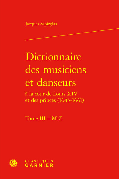Dictionnaire des musiciens et danseurs - M-Z