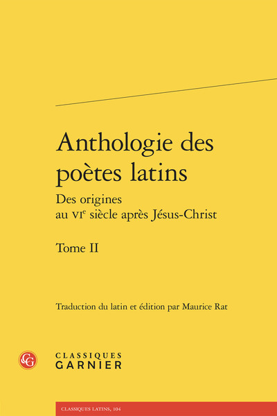 Anthologie des poètes latins