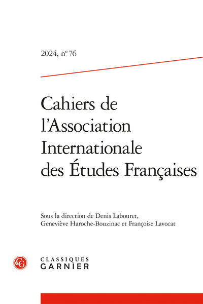 Cahiers de l'Association Internationale des Études Françaises