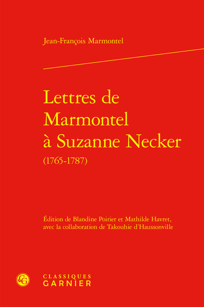 Lettres de Marmontel à Suzanne Necker