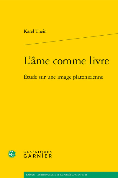 L'âme comme livre - Étude sur une image platonicienne