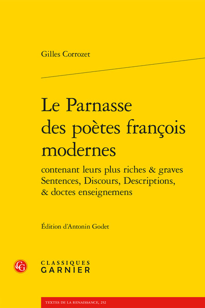 Le Parnasse des poètes françois modernes