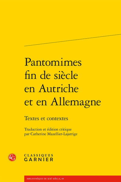 Pantomimes fin de siècle en Autriche et en Allemagne - Textes et contextes