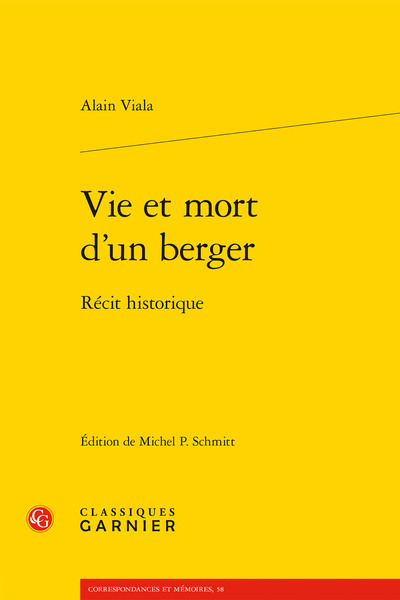 Vie et mort d'un berger - Récit historique