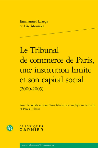 Le Tribunal de commerce de Paris, une institution limite et son capital social