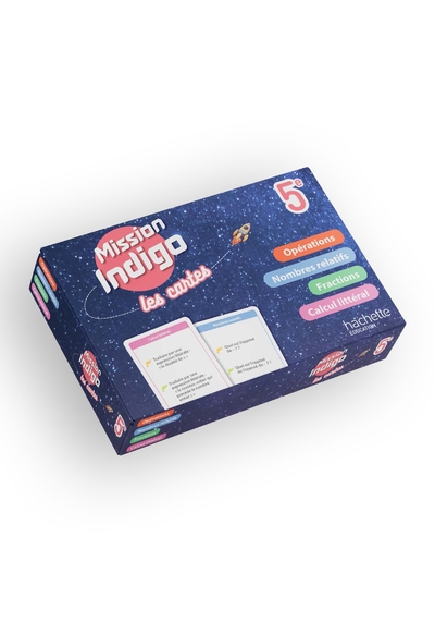 Mission Indigo Les cartes - Opérations, Nombres relatifs, Fractions, Calcul littéral - 5e - Ed. 2026