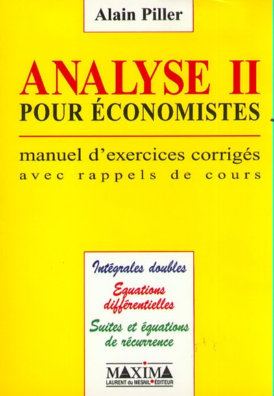 Analyse II pour économistes