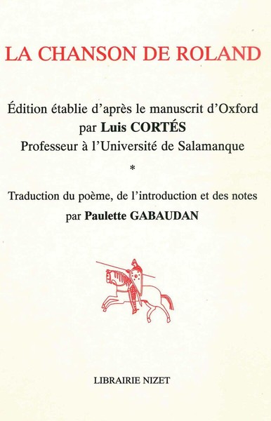 La Chanson de Roland - Édition établie d'après le manuscrit d'Oxford