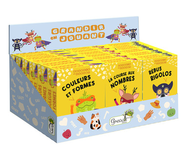 Display de 18 jeux de cartes Grandir en jouant
