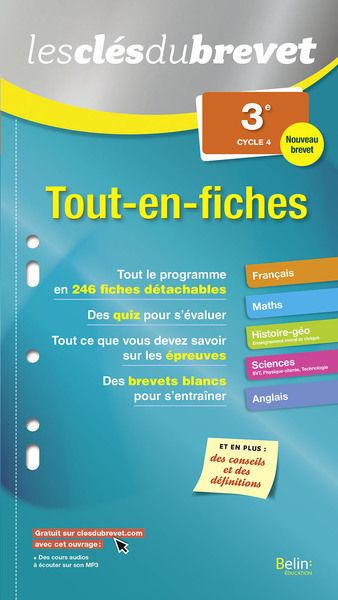 Tout-en-fiches - 3ème - Les clés du brevet
