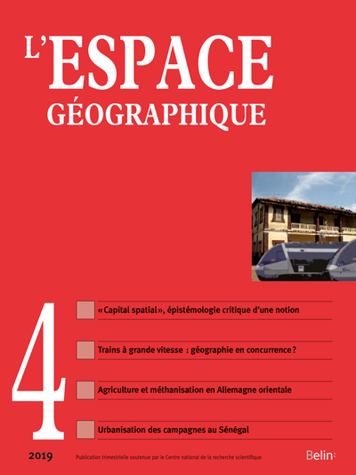 L'espace géographique n° 4-2019