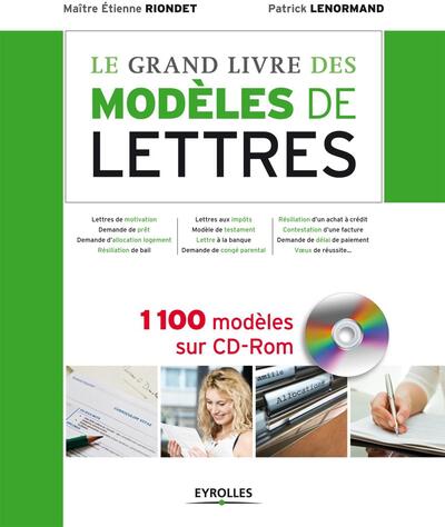 Le grand livre des modèles de lettres - 1100 modèles sur cd-rom.