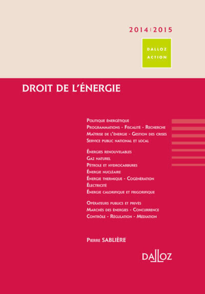 Droit de l'énergie 2014/15