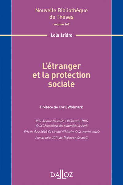 L'étranger et la protection sociale - Volume 167