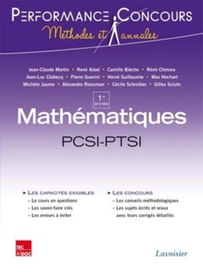 Mathématiques 1re année PCSI-PTSI