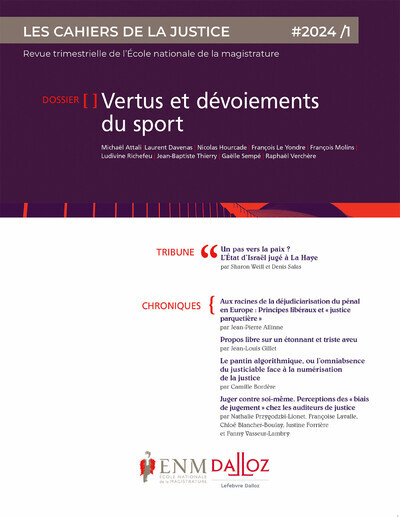 Les Cahiers de la justice 1/2024. Justice et sport