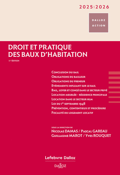 Droit et pratique des baux d'habitation 2025/2026. 11e éd.