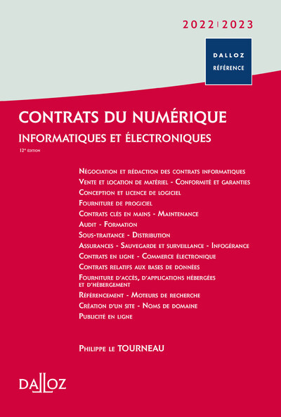 Contrats du numérique 2022/23 12ed - Informatiques et électroniques