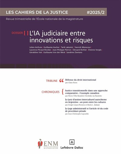 Les Cahiers de la justice 2/2025