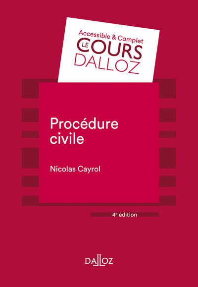 Procédure civile. 4e éd.