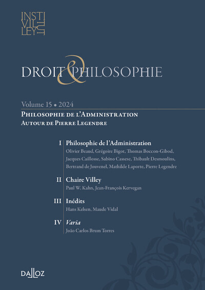 Droit & Philosophie. Volume 15