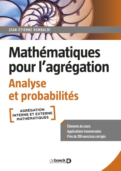 Mathématiques pour l’agrégation. Analyse et probabilités - Cours, exercices et problèmes corrigés