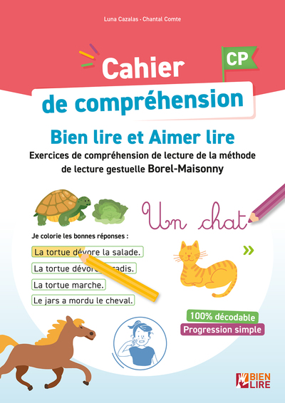 Cahier de compréhension Bien Lire et Aimer Lire - Exercices de compréhension de lecture de la méthode Borel-Maisonny