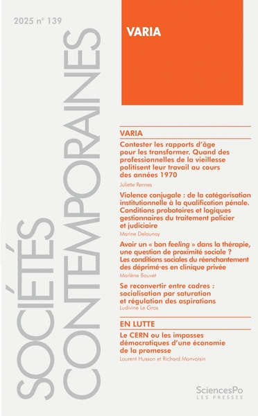 Sociétés Contemporaines 139