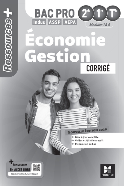 Ressources Plus - Economie-Gestion - 2de 1re Tle Bac Pro - Ed 2026 - Corrigé