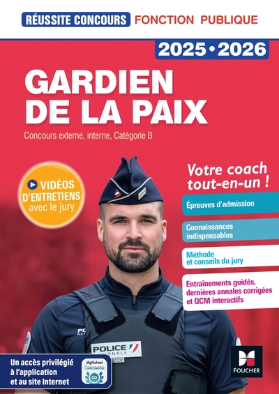 Réussite Concours - Gardien de la paix - 2025-2026- Préparation complète