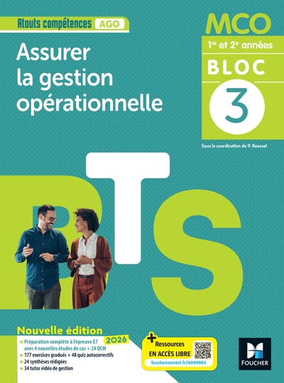 Atouts compétences - BLOC 3 Assurer la gestion opérationnelle - BTS MCO - Ed 2026 - Livre élève