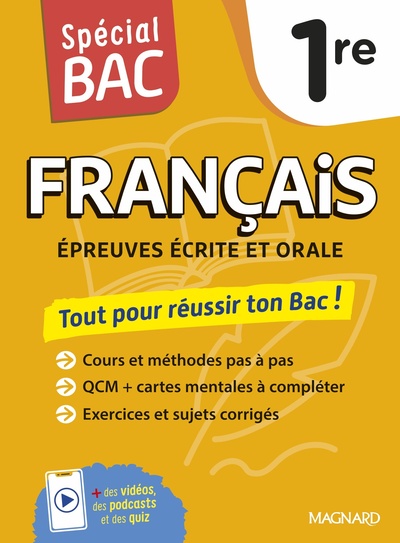 Spécial BAC 2026 - Français 1re - Cours complet, méthode, exercices et sujets pour réussir l'examen