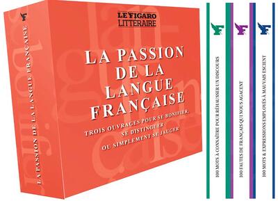 Coffret Guide 100: La Passion de la langue française - trois ouvrages pour se bonifier, se distinguer ou simplement se jauger