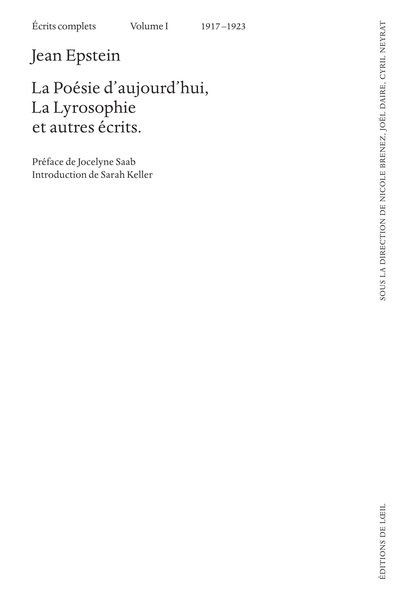 Jean Epstein - Écrits complets, volume I