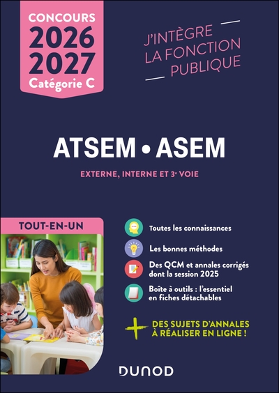 Fonction Publique Territoriale - Concours ATSEM ASEM - Tout-en-un - 2026-2027 - Externe, interne et 3e voie